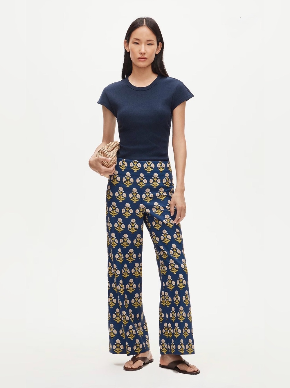 J. Crew Rori pant in marigold block print , Suze 6